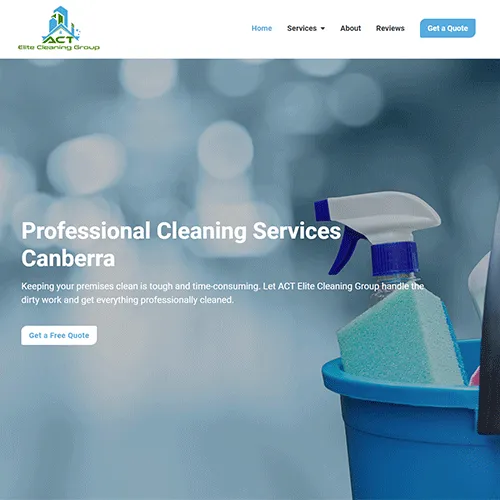 ACT Elite Cleaning Group website homepage
