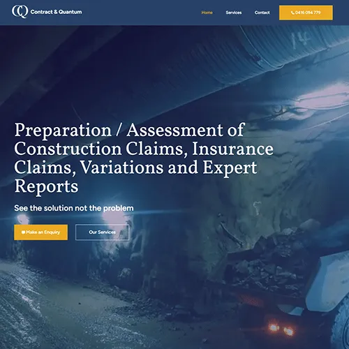 Contract & Quantum website homepage