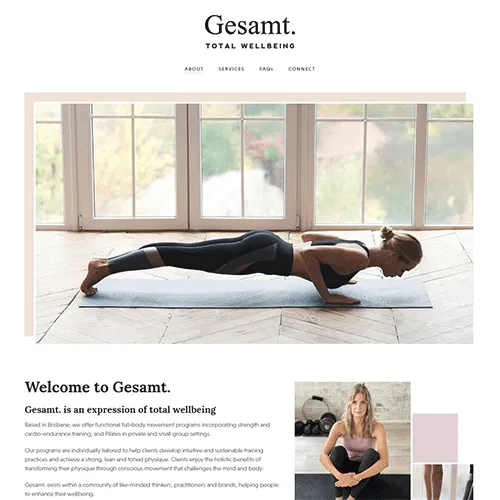 Gesamt. Total Wellbeing website homepage