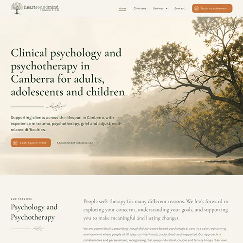 HeartSoundMind website designed by Project Simple